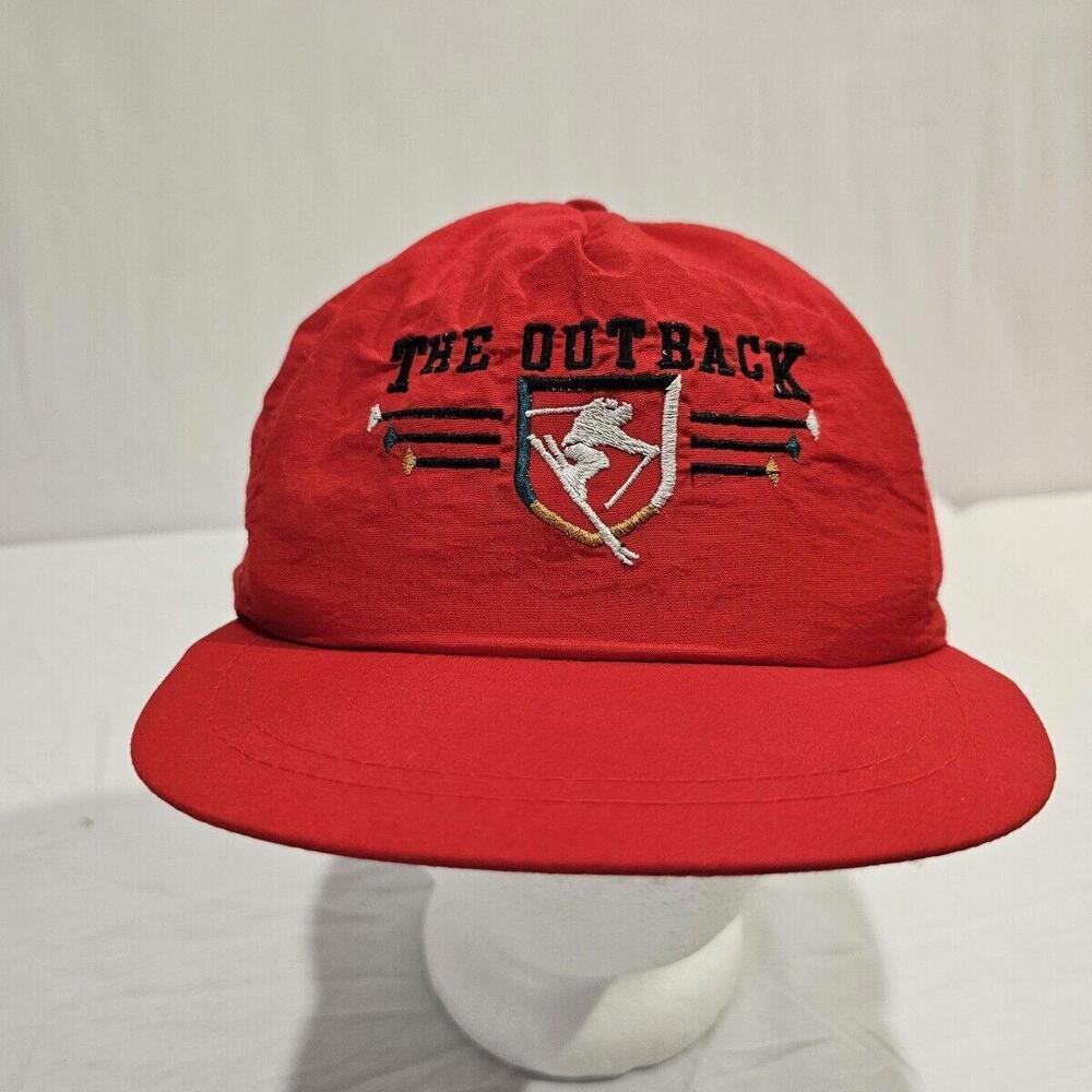 Vtg The Outback Red Hat. Vail Skiing Retro Cap CO Rockies Colorado - Picture 2 of 10